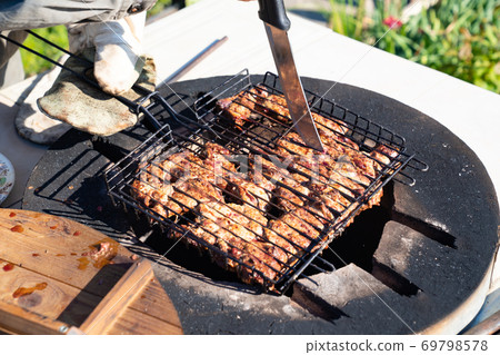 meat is cooked inside above ground tandir oven meat is cooked inside above ground tandir oven 69798578