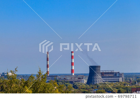 View of thermal power station in Vladimir, Russia 69798711