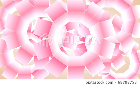 Abstract graphic background from rotating cubes, 3D rendering 69798758