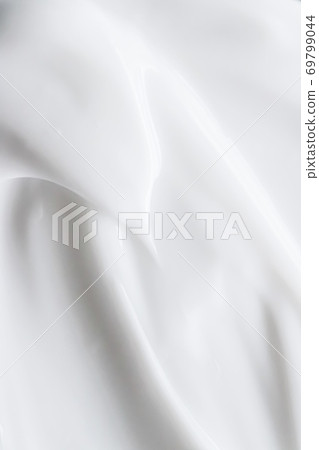Pure white cream texture as abstract background, food substance or organic cosmetic Pure white cream texture as abstract background, food substance or organic cosmetic 69799044