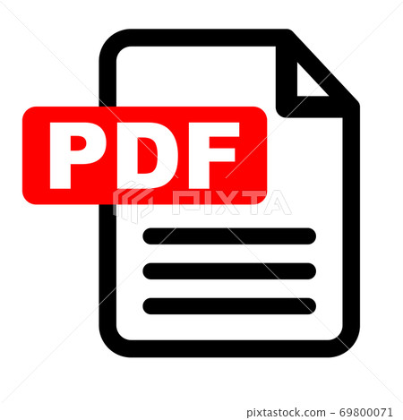 Pdf Icon Material Illustration 矢量圖 插圖素材 圖庫