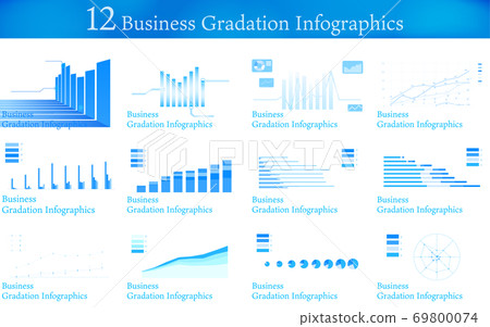 12 types of business graph set 69800074