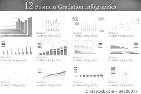 12 types of business graph set 69800077