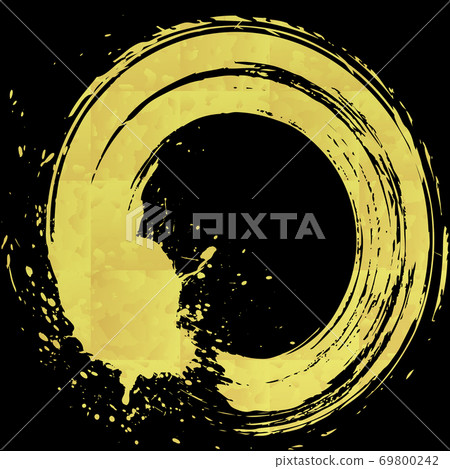Round circle Gold brush character 69800242