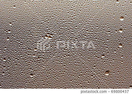 water drops on window glass. droplet pattern of water as textured background 69800437