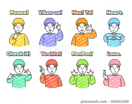 Chara Man Paripi上身姿勢套裝簡單 Chara Man Paripi上身姿勢套裝簡單 69801088