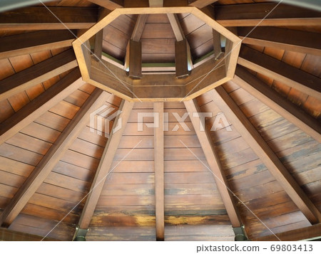 Old wooden building roof, pattern Old wooden building roof, pattern 69803413