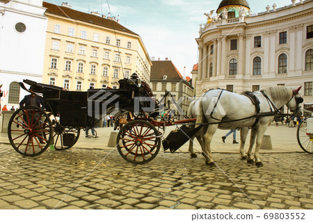 Vienna street attraction, horse ride 69803552
