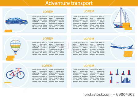 Adventure Transport Infographic Set with Vehicle. Adventure Transport Infographic Set with Vehicle. 69804302