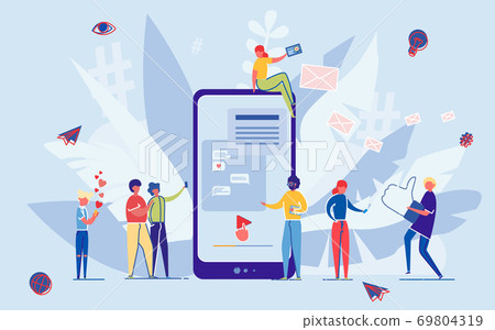 People Communicate by Social Media Online Chat. People Communicate by Social Media Online Chat. 69804319