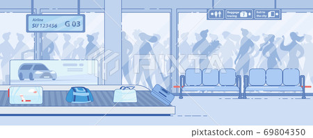 Modern Airport Terminal Arrival Services Vector 69804350