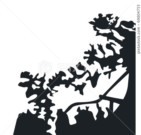 Black silhouette shadows from trees and branches Black silhouette shadows from trees and branches 69804755