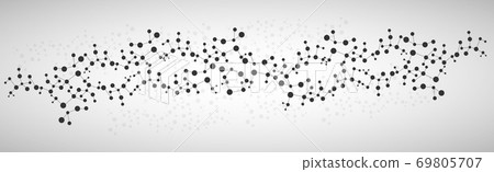 Abstract panoramic background with different geometric shapes 69805707