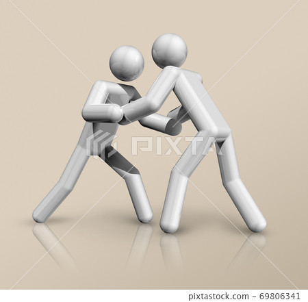 Wrestling 3D icon, Olympic sports 69806341
