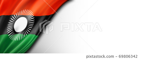 Malawi flag isolated on white banner 69806342