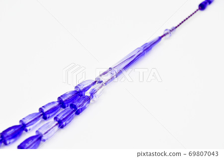Blue beads sequenced, short rosary, tespih tesbih 69807043