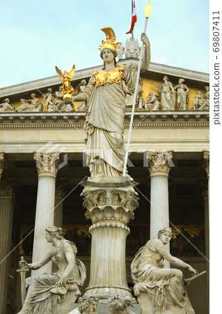 The Austrian Parliament in Vienna. The Austrian Parliament in Vienna. 69807411