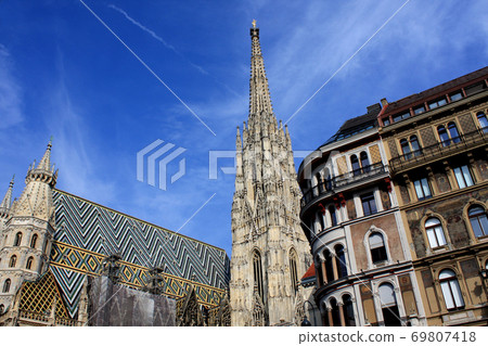 Stephansdom cathedral on Stephansplatz in Vienna Austria; 69807418