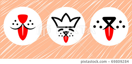 Cool cartoon dog smiling puppy logo character Vector Image