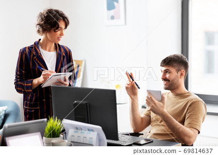business team or startuppers working at office business team or startuppers working at office 69814637