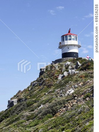 Building of the upper tower of the lighthouse on the Cape of Good Hope. Building of the upper tower of the lighthouse on the Cape of Good Hope. 69816288
