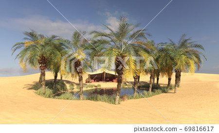 沙漠中的綠洲 沙漠中的綠洲 69816617