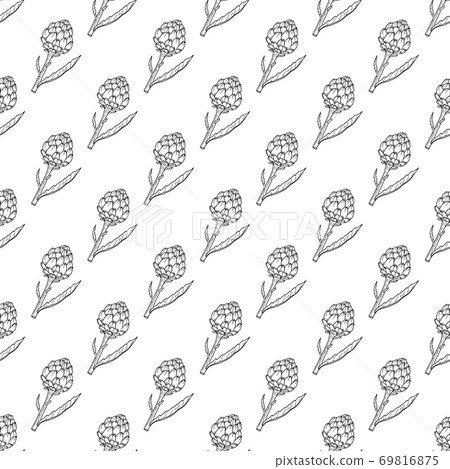 Seamless pattern with fresh artichoke Seamless pattern with fresh artichoke 69816875