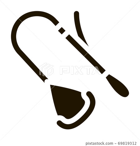 Alpinism Metallic Device With Handle glyph icon 69819312