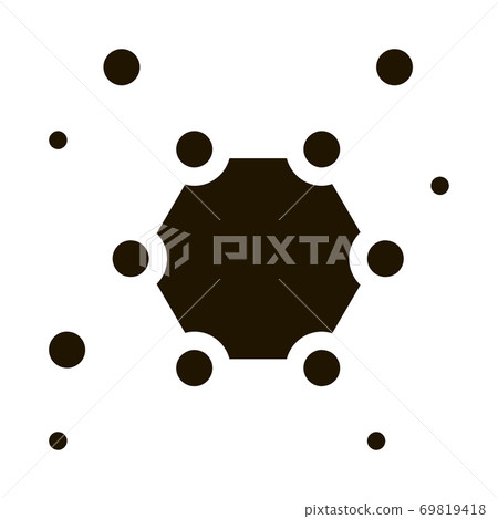 Structure Molecule Medical Biomaterial glyph icon 69819418