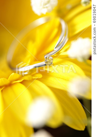 花中的鑽石戒指 69819847