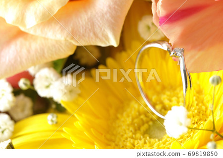 花中的鑽石戒指 花中的鑽石戒指 69819850