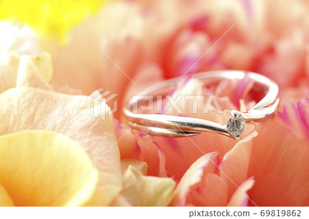 花中的鑽石戒指 花中的鑽石戒指 69819862