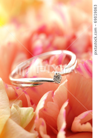 花中的鑽石戒指 花中的鑽石戒指 69819863