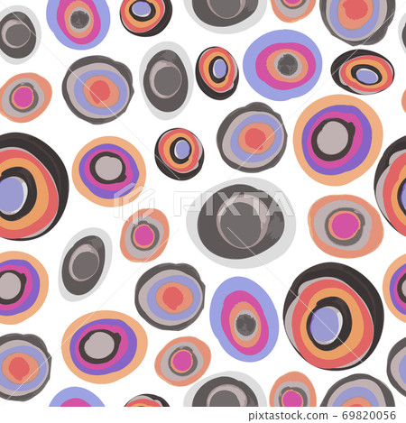 Seamless vector pop art background pattern with circles 69820056