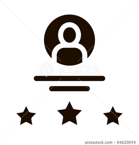 Human Silhouette Avatar And Stars Job glyph icon Human Silhouette Avatar And Stars Job glyph icon 69820059