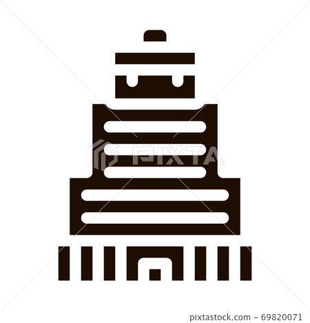Building Skyscraper Business Center glyph icon - Stock Illustration ...