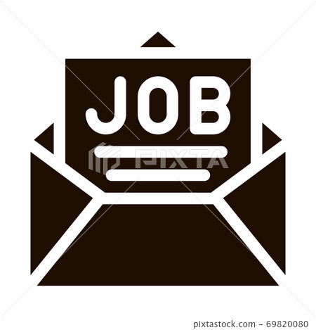 Job Message List Mail In Envelope glyph icon Job Message List Mail In Envelope glyph icon 69820080