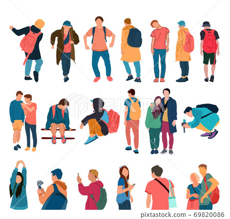 Big set of colourful people in different pose Big set of colourful people in different pose 69820086