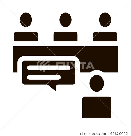 Job Interview Human Silhouette Hunting glyph icon Job Interview Human Silhouette Hunting glyph icon 69820092