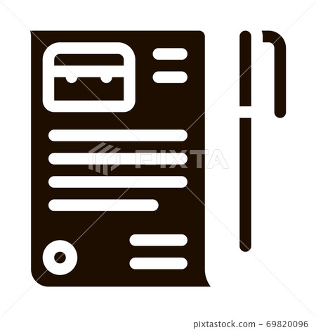 Job Agreement Contract Worksheet And Pen Vector 69820096