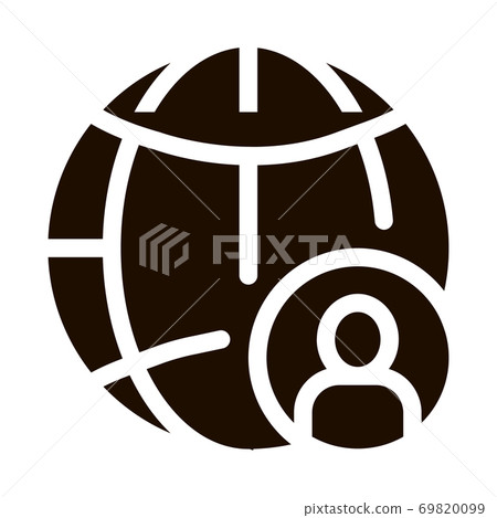 Planet Glob And Man Silhouette Job Hunting Vector Planet Glob And Man Silhouette Job Hunting Vector 69820099