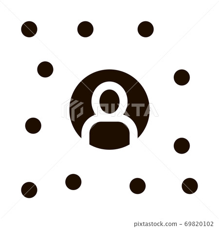 Business Networking And Man Silhouette Vector Business Networking And Man Silhouette Vector 69820102