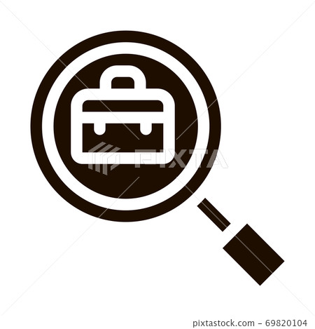 Suitcase In Magnifier Glass Job Hunting Vector Suitcase In Magnifier Glass Job Hunting Vector 69820104
