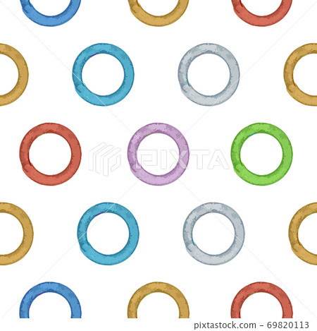 Seamless vector pattern with colourful isolated... - Stock Illustration ...