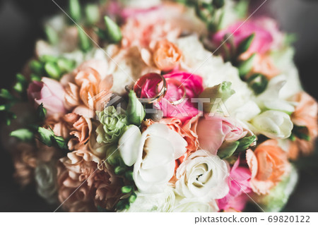 Wonderful luxury wedding bouquet of different flowers Wonderful luxury wedding bouquet of different flowers 69820122