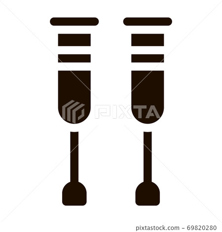 Orthopedic Crutches Walking Equipment glyph icon Orthopedic Crutches Walking Equipment glyph icon 69820280