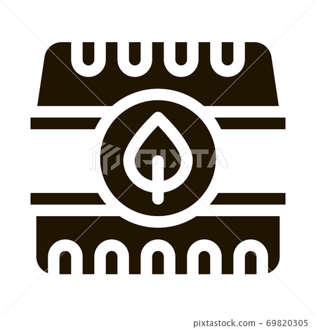 Transportation Box And Plant Leaf Packaging Vector 69820305
