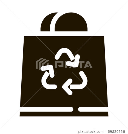 Shopping Bag With Handle And Recycle Mark Vector Shopping Bag With Handle And Recycle Mark Vector 69820336