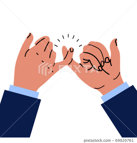 businessman hands promise gesturing vector 69820761