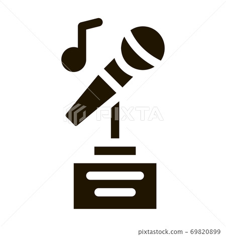 Microphone Equipment For Singing Songs glyph icon Microphone Equipment For Singing Songs glyph icon 69820899